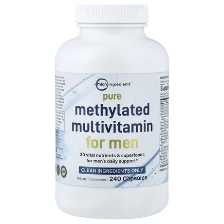 Micro Ingredients, чистые метилированные мультивитамины для мужчин, 240 капсул