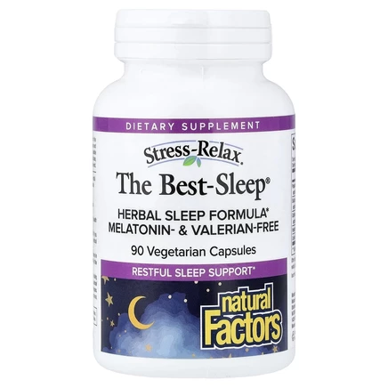 Natural Factors, 3 Brains, The Best-Sleep, 90 вегетарианских капсул