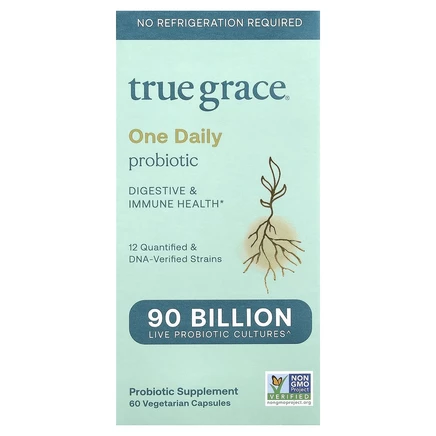 True Grace, One Daily Probiotic, 60 вегетарианских капсул