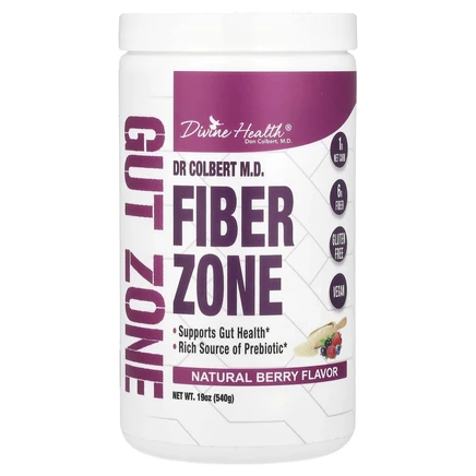 Divine Health, Дон Кольбер, доктор медицины Fiber Zone, натуральный лимон и лайм, 540 г (19 унций)