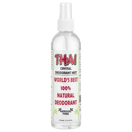 Thai Deodorant Stone, прозрачный спрей-дезодорант, 240 мл (8 жидк. унций)