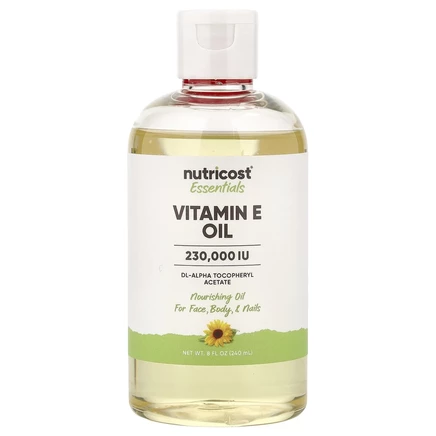 Nutricost, Essentials, масло с витамином Е, 240 мл (8 унций)