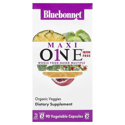 Bluebonnet Nutrition, MaxiONE®, без железа, 90 растительных капсул default