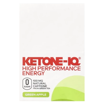 Ketone-IQ, High Performance Energy, зеленое яблоко, 6 флаконов по 59 мл (2 жидк. Унции)