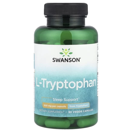 Swanson, L-триптофан, 500 мг, 90 растительных капсул