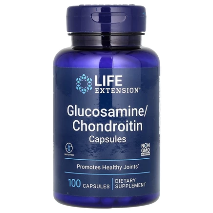 Life Extension, капсулы с глюкозамином и хондроитином, 100 капсул