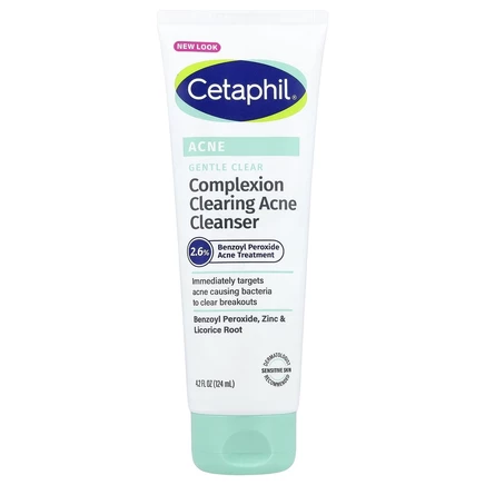 Cetaphil, Gentle Clear, очищающее средство от акне с БПО, 124 мл (4,2 жидк. Унции)