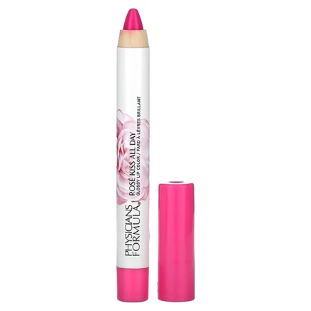 Physicians Formula, Rosé Kiss All Day, блестящая губная помада, 1711505 шиповник, 4,3 г (0,15 унции)