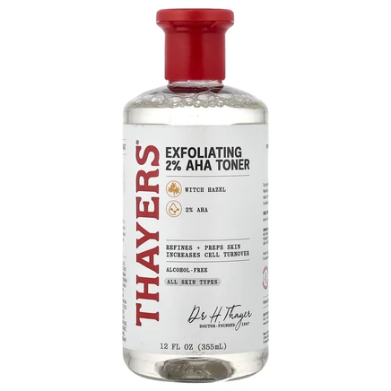 Thayers, отшелушивающий тонер с 2% АГК, для всех типов кожи, 355 мл (12 жидк. унций)