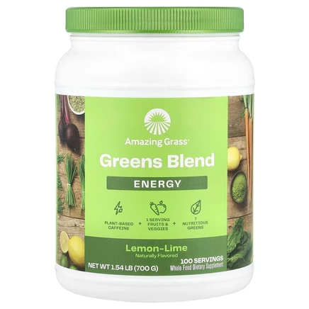 Amazing Grass, Green Superfood для повышения уровня энергии, лимон и лайм, 700 г (1,5 фунта)