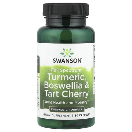 Swanson, Full Spectrum, куркума, босвеллия и вишня, 60 капсул