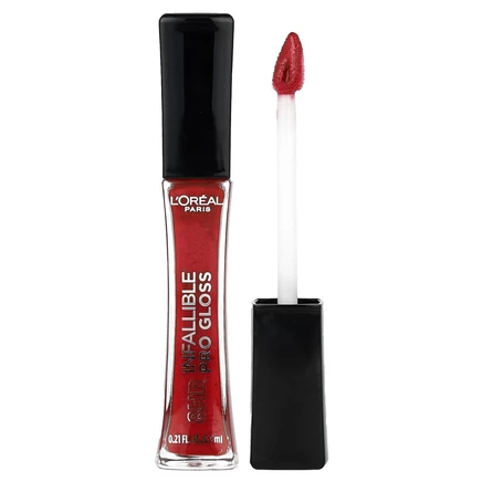 L'Oréal, Infallable, 8HR Pro Gloss, оттенок 315 Rebel Red, 6,3 мл (0,21 жидк. унции)