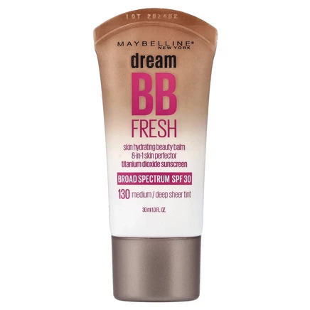Maybelline, Dream BB Fresh, увлажняющий бальзам для кожи, SPF 30, оттенок 130, средняя/глубокая прозрачность, 30 мл (1 жидк. унция)