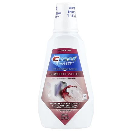 Crest, 3D White ™, Multi-Care, отбеливающая жидкость для полоскания рта, Glamorous White ™, без спирта, арктическая мята, 946 мл (32 жидк. Унции)