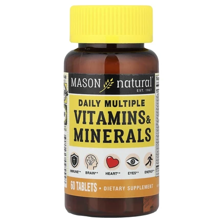 Mason Natural, ежедневный комплекс витаминов и минералов, 60 таблеток