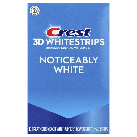 Crest, 3D Whitestrips, набор для отбеливания зубов, белый цвет, 20 полосок