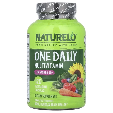 NATURELO, Мультивитамины для женщин старше 50 лет, 120 вегетарианских капсул