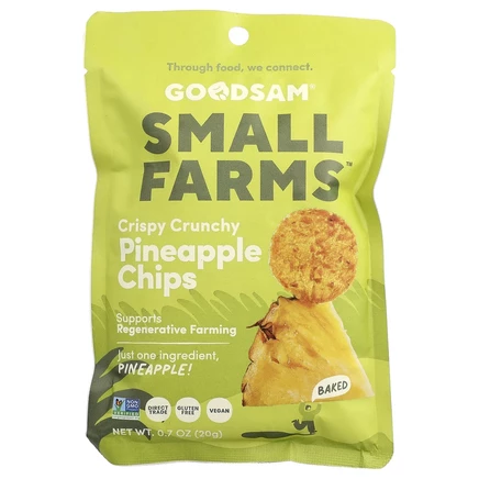 GoodSam PBC, Sweet Farms™, хрустящие чипсы, ананас, 20 г (0,7 унции)