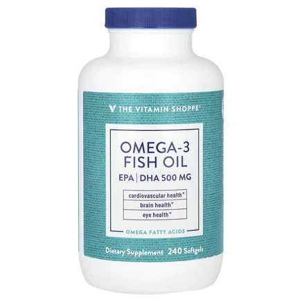 The Vitamin Shoppe, рыбий жир с омега-3, 240 мягких таблеток