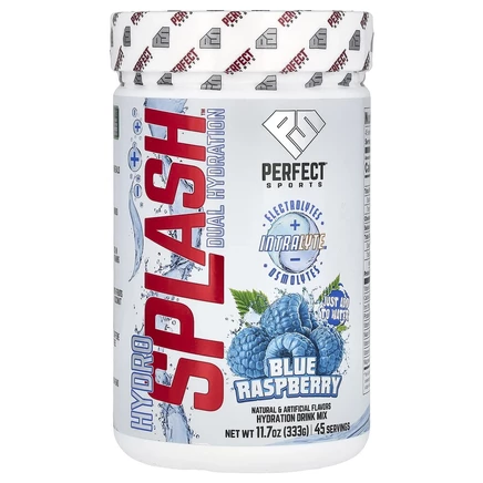 PERFECT Sports, Hydro Splash, двойное увлажнение, голубая малина, 333 г (11,7 унции)
