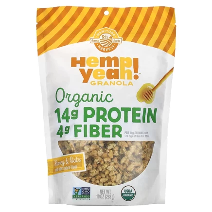 Manitoba Harvest, Hemp Yet!, органическая гранола, мед с овсяными хлопьями, 283 г (10 унций)