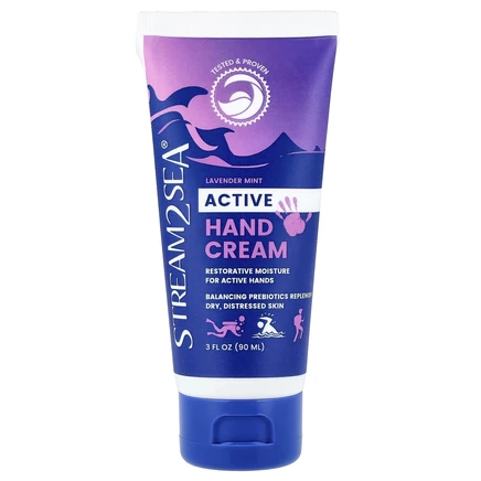 Stream2Sea, Prebiotic Essentials, восстанавливающий крем для рук, лаванда и мята, 90 мл (3 жидк. Унции)