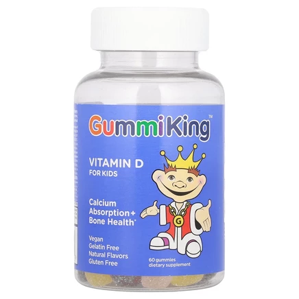 GummiKing, Витамин D для детей, 60 жевательных мармеладок