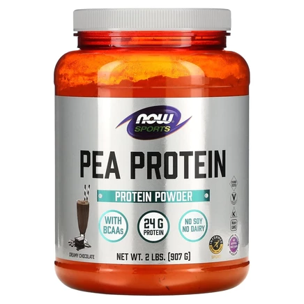 NOW Foods, Sports, гороховый белок, со вкусом сливочного шоколада, 907 г (2 фунта)