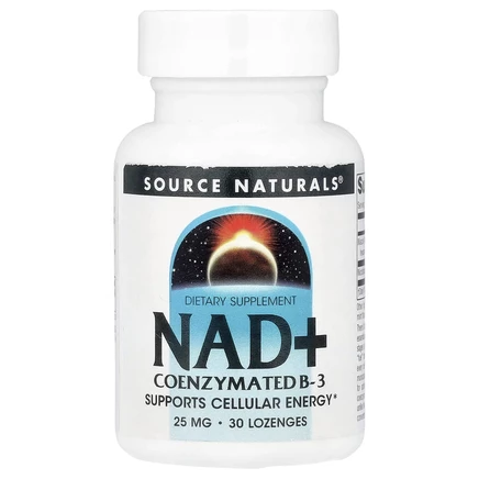 Source Naturals, NAD+, коферментированный витамин B3, 30 пастилок