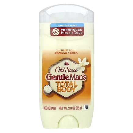 Old Spice, Gentle Man's Total Body, дезодорант-стик, без алюминия, ваниль и масло ши, 85 г (3 унции)