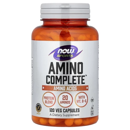 NOW Foods, Sports, Amino Complete, аминокислотный комплекс, 120 вегетарианских капсул
