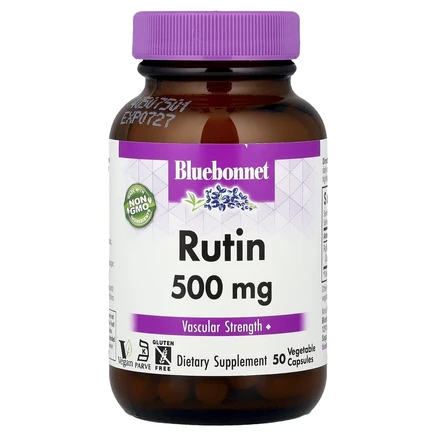 Bluebonnet Nutrition, рутин, 500 мг, 50 вегетарианских капсул