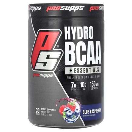ProSupps, Hydro BCAA +Essentials, добавка с электролитами и аминокислотами, голубая малина, 414 г (14,6 унции)