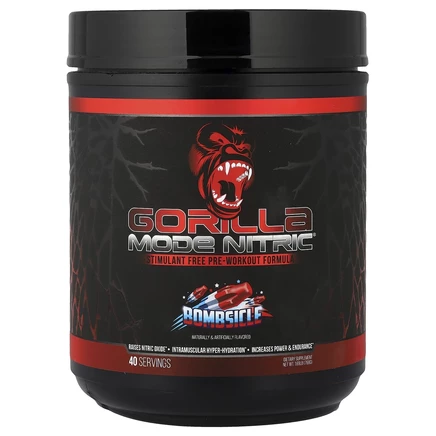 Gorilla Mind, Mode Nitric®, предтренировочная добавка без стимуляторов, Bombscle, 768 г (1,69 фунта)