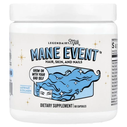Legendairy Milk, Mane Action™, средство для здоровья волос, кожи и ногтей, 60 капсул
