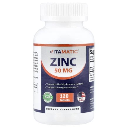 Vitamatic, Цинк, 50 мг, 120 таблеток