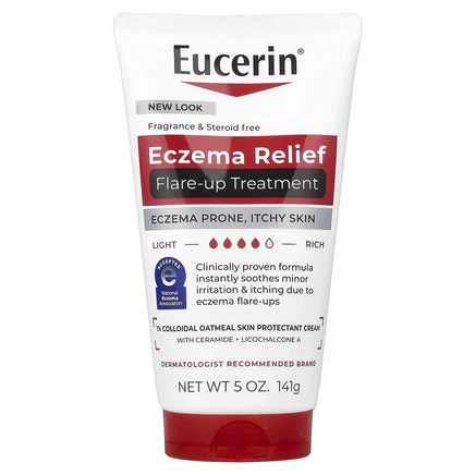 Eucerin, Средство для облегчения обострения экземы, без отдушек, 141 г (5 унций)