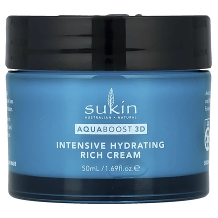 Sukin, Aquaboost 3D, ночной крем с гиалуроновой кислотой, 50 мл (1,69 жидк. Унции)