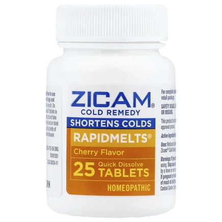 Zicam, Cold Remedy, RapidMelts, вишня, 25 быстрорастворимых таблеток