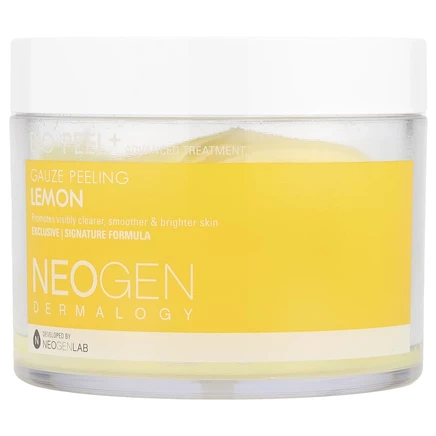 Neogen, Bio-Peel +, салфетки для пилинга, лимон, 30 штук