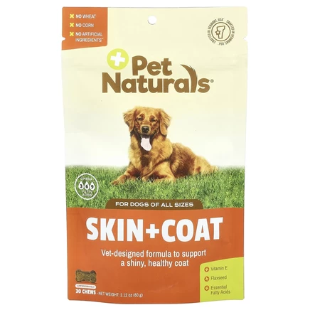 Добавка для кожи и шерсти собак Pet Naturals, 30 шт.