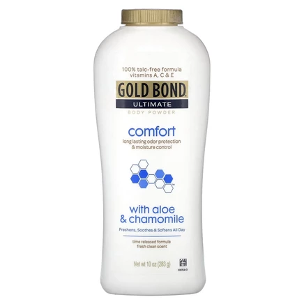 Gold Bond, Ultimate, пудра для тела, для комфорта, с алоэ и ромашкой, 283 г (10 унций)