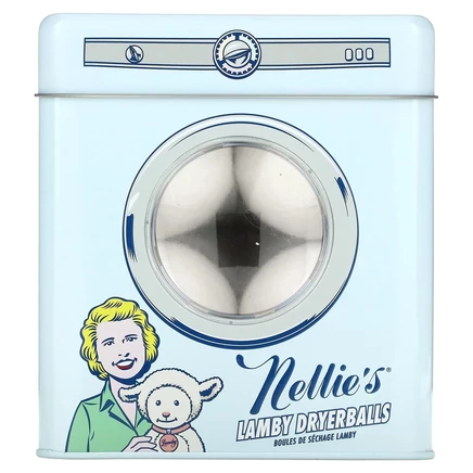 Nellie's, Сушильные шарики из овечьей шерсти, упаковка из 4 штук