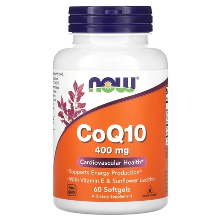NOW Foods, коэнзим Q10, 400 мг, 60 капсул