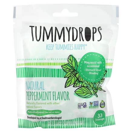 Tummydrops, Натуральные пастилки с перечной мятой, 33 пастилки