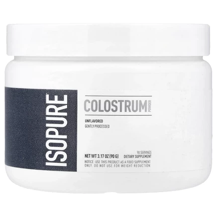 Isopure, молозиво, порошок, без добавок, 90 г (3,17 унции)