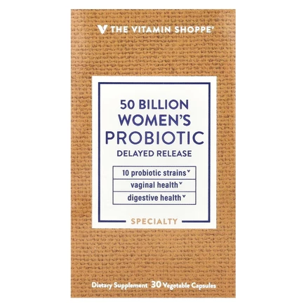 The Vitamin Shoppe, Пробиотик для женщин, 50 млрд, 30 растительных капсул