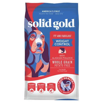 Solid Gold, Fit and Fabulous ™, для взрослых собак, с аляскинским минтаем, 1,81 кг (4 фунта)