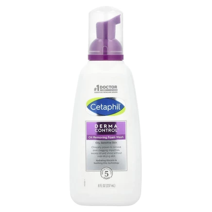 Cetaphil, Derma Control, очищающая пенка для умывания, 237 мл (8 жидк. унций)