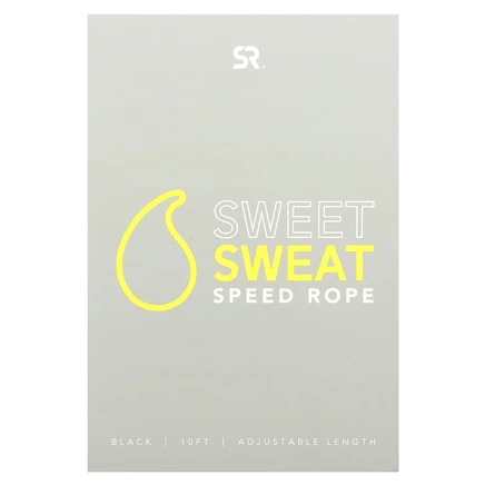 Sports Research, Скакалка Sweet Sweat Speed, черная, 1 скакалка